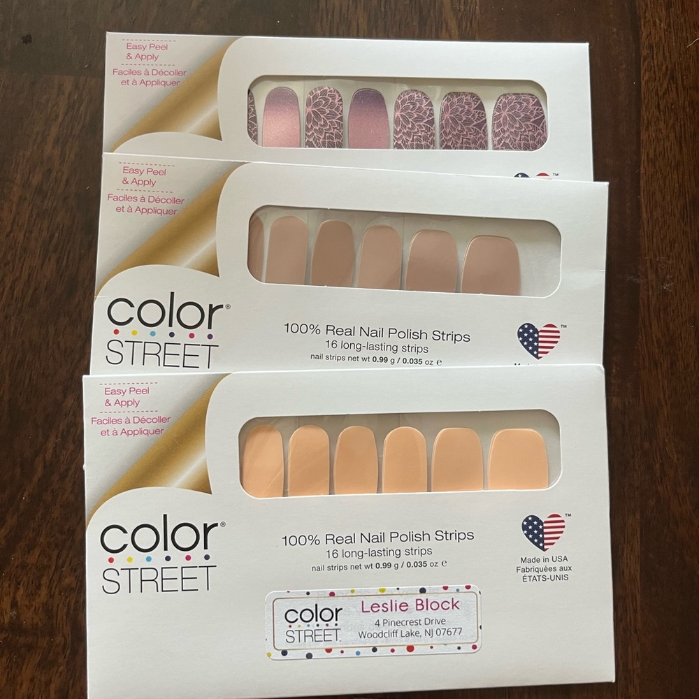 Color Street Nail Polish Strips (Set of 3)